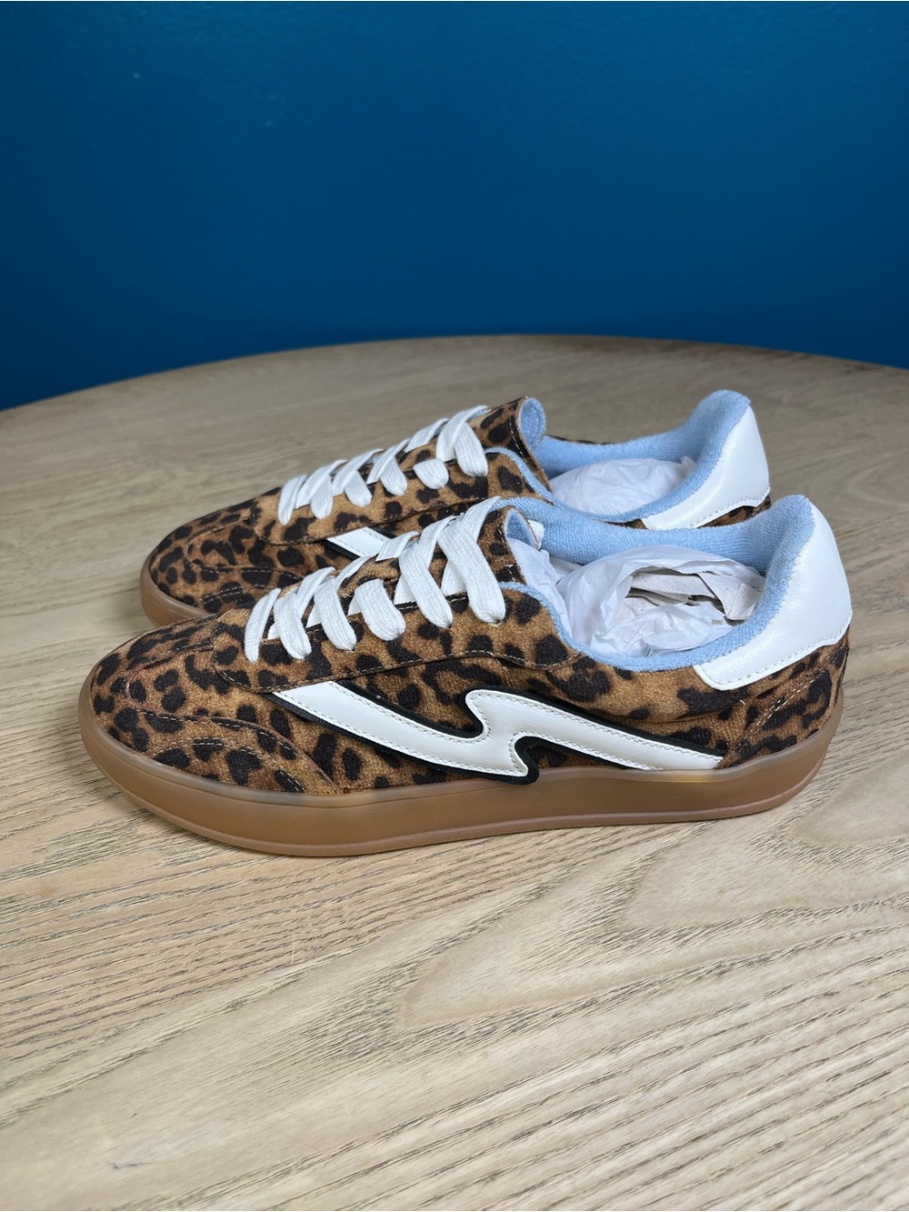 Madden Girl Giia Leopard Print Sneakers Lace Up Casual Shoes Women’s Size 6.5 - Picture 4 of 8